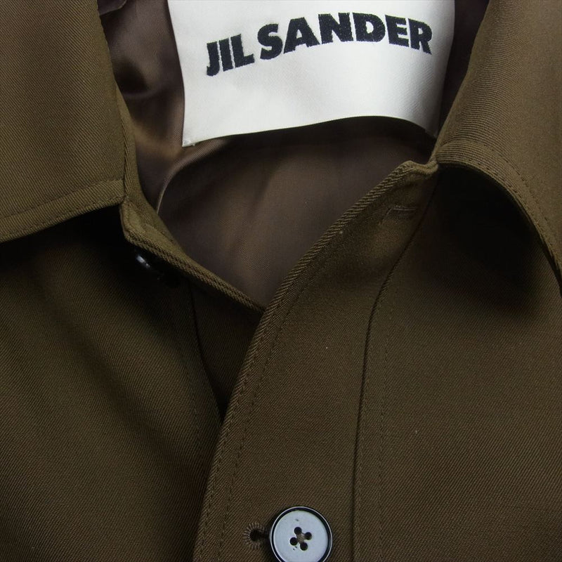 JIL SANDER ジルサンダー 20AW JSMR421202MR20150002 国内正規品 イタリア製 WOOL ウールギャバジン シャツ ジャケット カーキ系 50【中古】