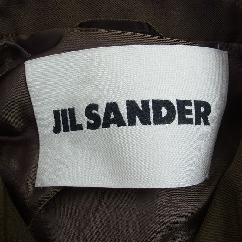 JIL SANDER ジルサンダー 20AW JSMR421202MR20150002 国内正規品 イタリア製 WOOL ウールギャバジン シャツ ジャケット カーキ系 50【中古】