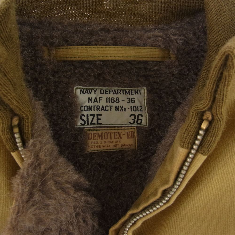 TOY'S McCOY トイズマッコイ NAVAL AVIATION GROUND CREW DECK JACKET グラウンド クルー デッキ ジャケット ライトブラウン系 36【中古】