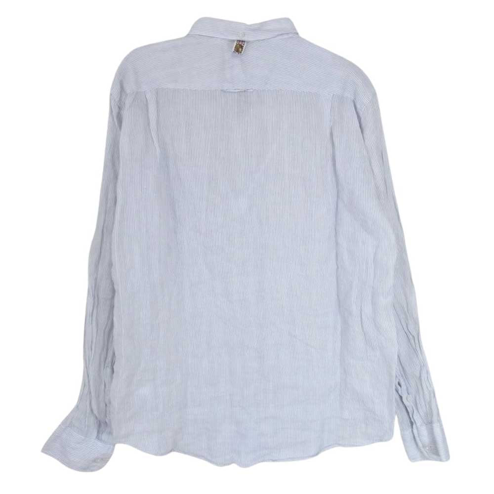 VISVIM ビズビム 0113105011027 13SS LUNGTA 5-NATION SHIRT ルンタ 5ネーション リネン 長袖 シャツ ブルー系 1【中古】