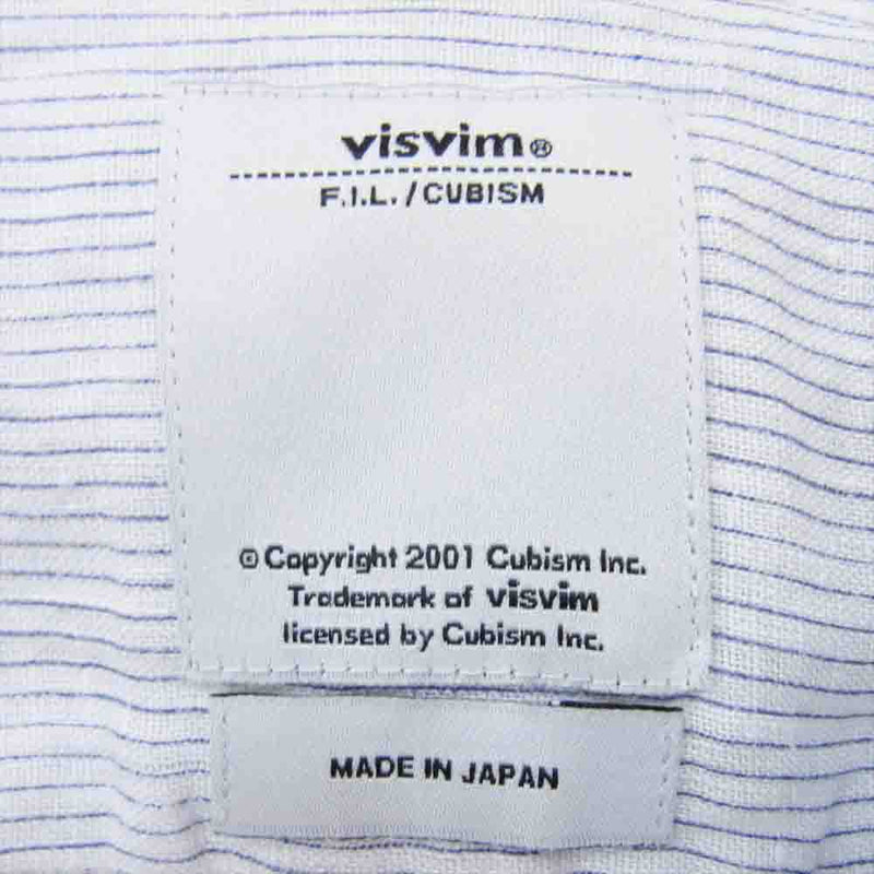 VISVIM ビズビム 0113105011027 13SS LUNGTA 5-NATION SHIRT ルンタ 5ネーション リネン 長袖 シャツ ブルー系 1【中古】