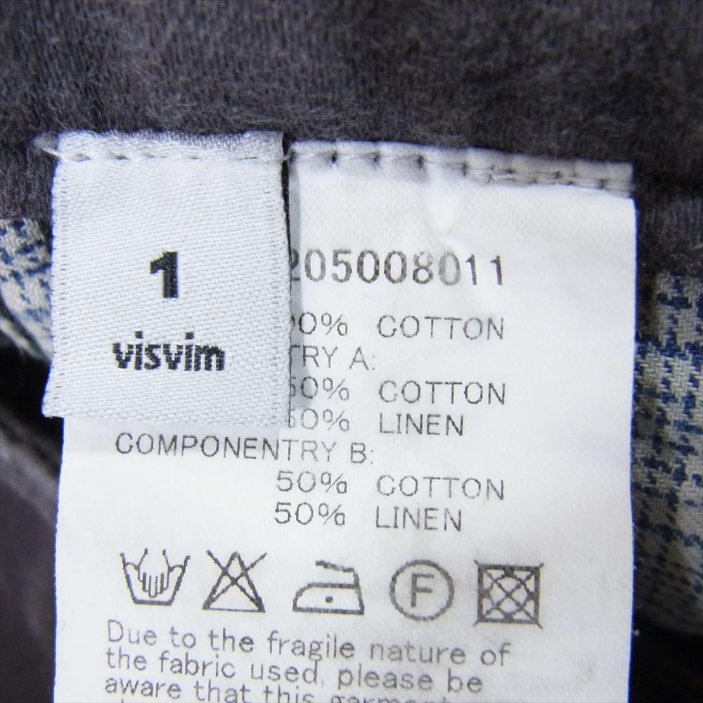 VISVIM ビズビム 0114205008011 14AW Deep Taupe Pastoral Pants ディープ トープ パストラル パンツ グレー系 1【中古】