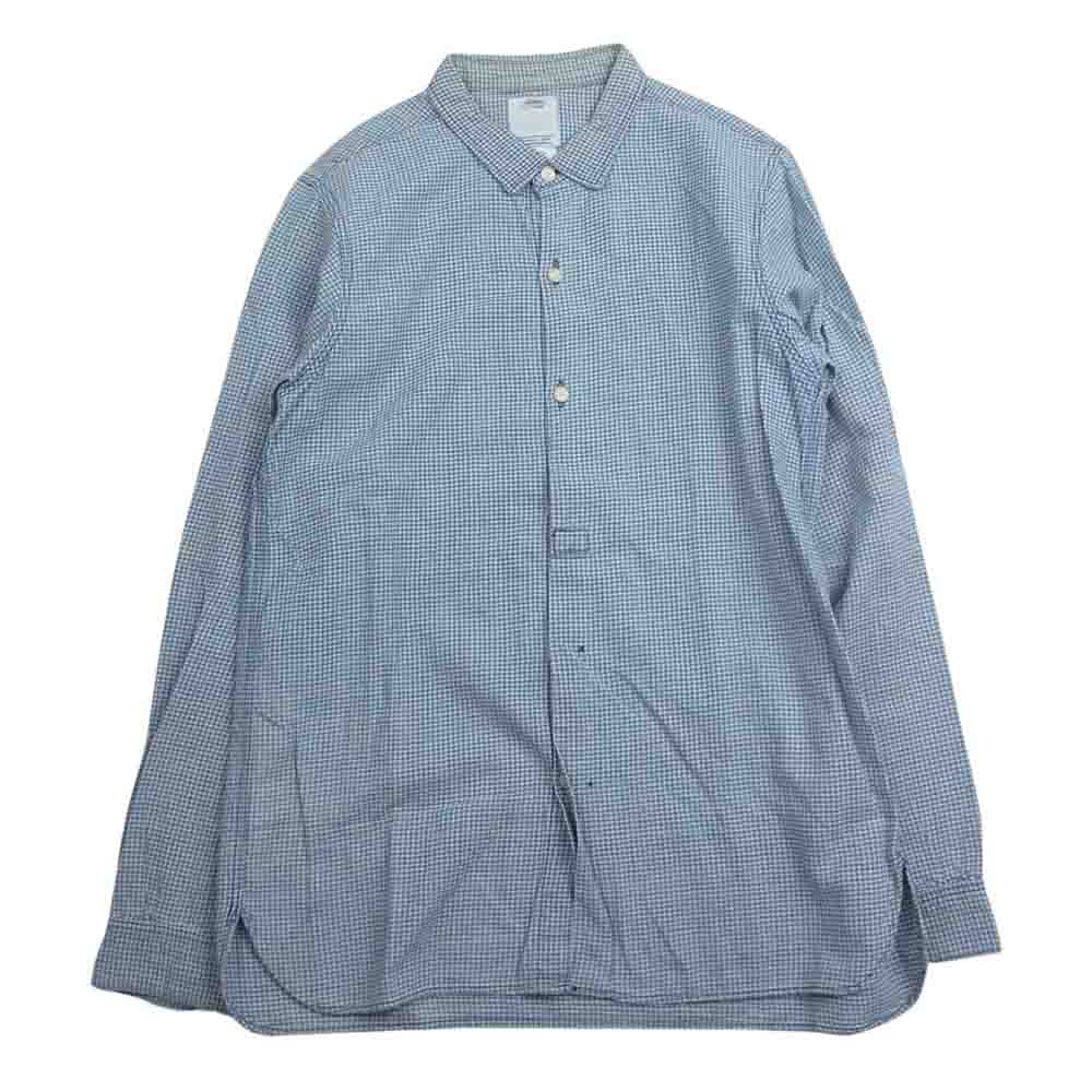 VISVIM ビズビム 0114105011021 14SS LONG RIDER INDIGO CHECK SHIRT L/S ロング ライダー インディゴ チェック 長袖 シャツ  ブルー系 1【中古】