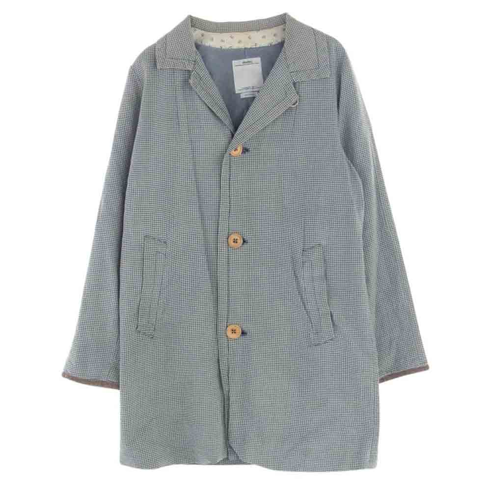 VISVIM ビズビム 0114105013011 14SS F.I.L EXCLUSIVE MIES COAT ギンガムチェック ミース コート ライトブルー系 1【中古】