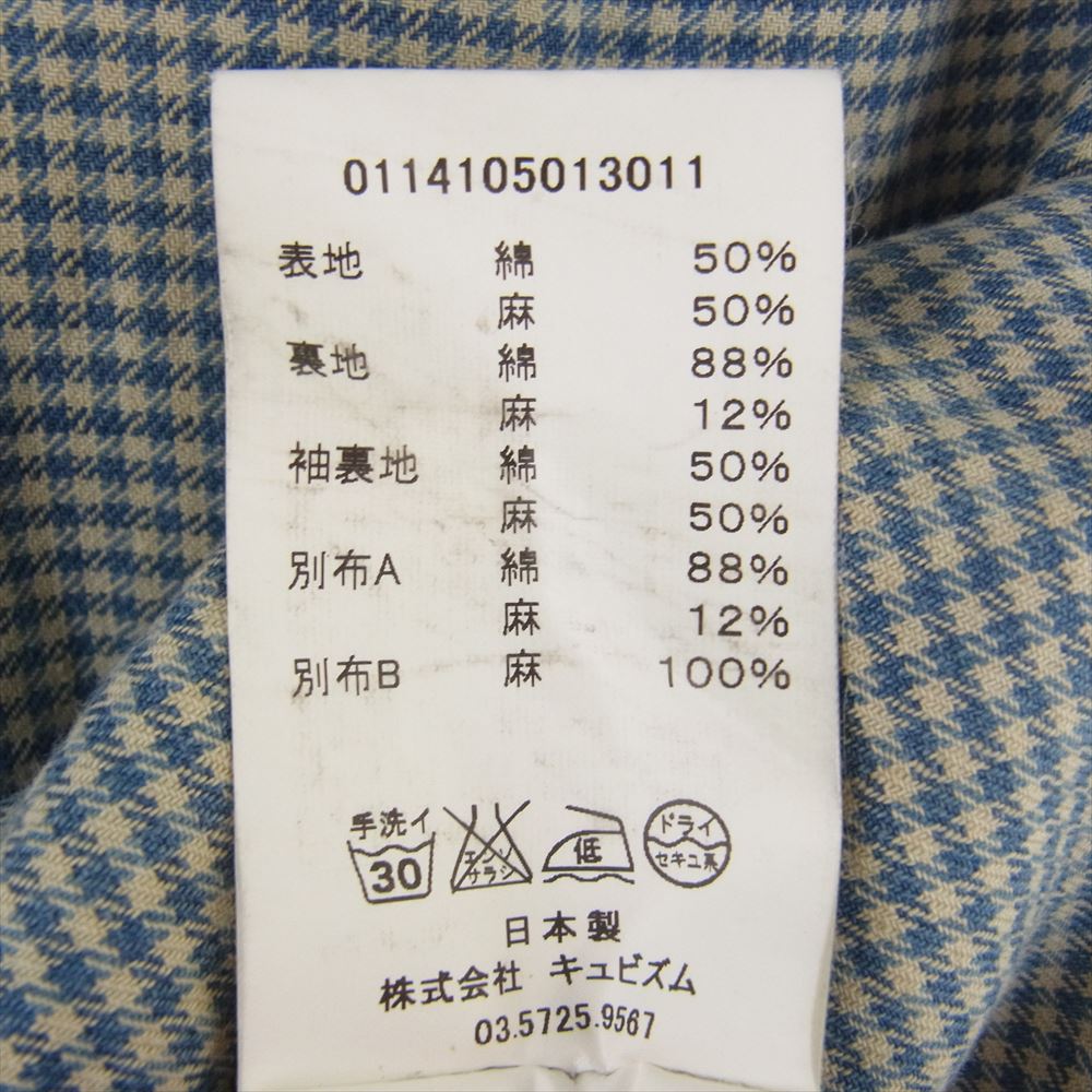 VISVIM ビズビム 0114105013011 14SS F.I.L EXCLUSIVE MIES COAT ギンガムチェック ミース コート ライトブルー系 1【中古】