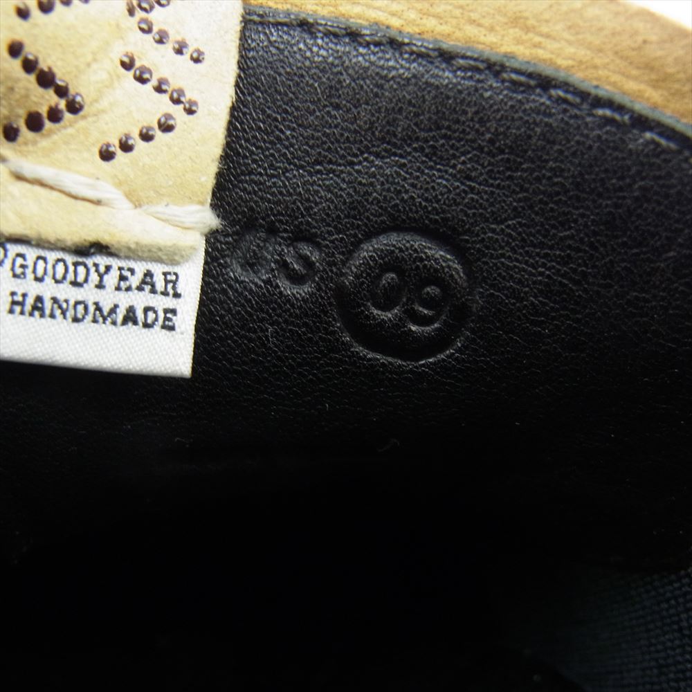 VISVIM ビズビム Hammond Folk レザー シューズ ブラック系 9【中古】