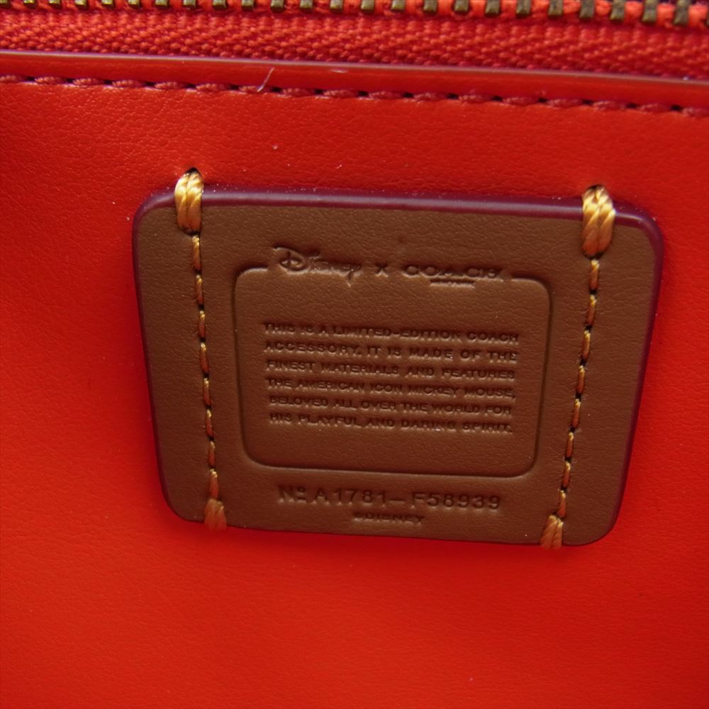 COACH コーチ DISNEY ディズニー ミッキーマウス ラウンドファスナー ウォレット 財布 ブラック系【中古】