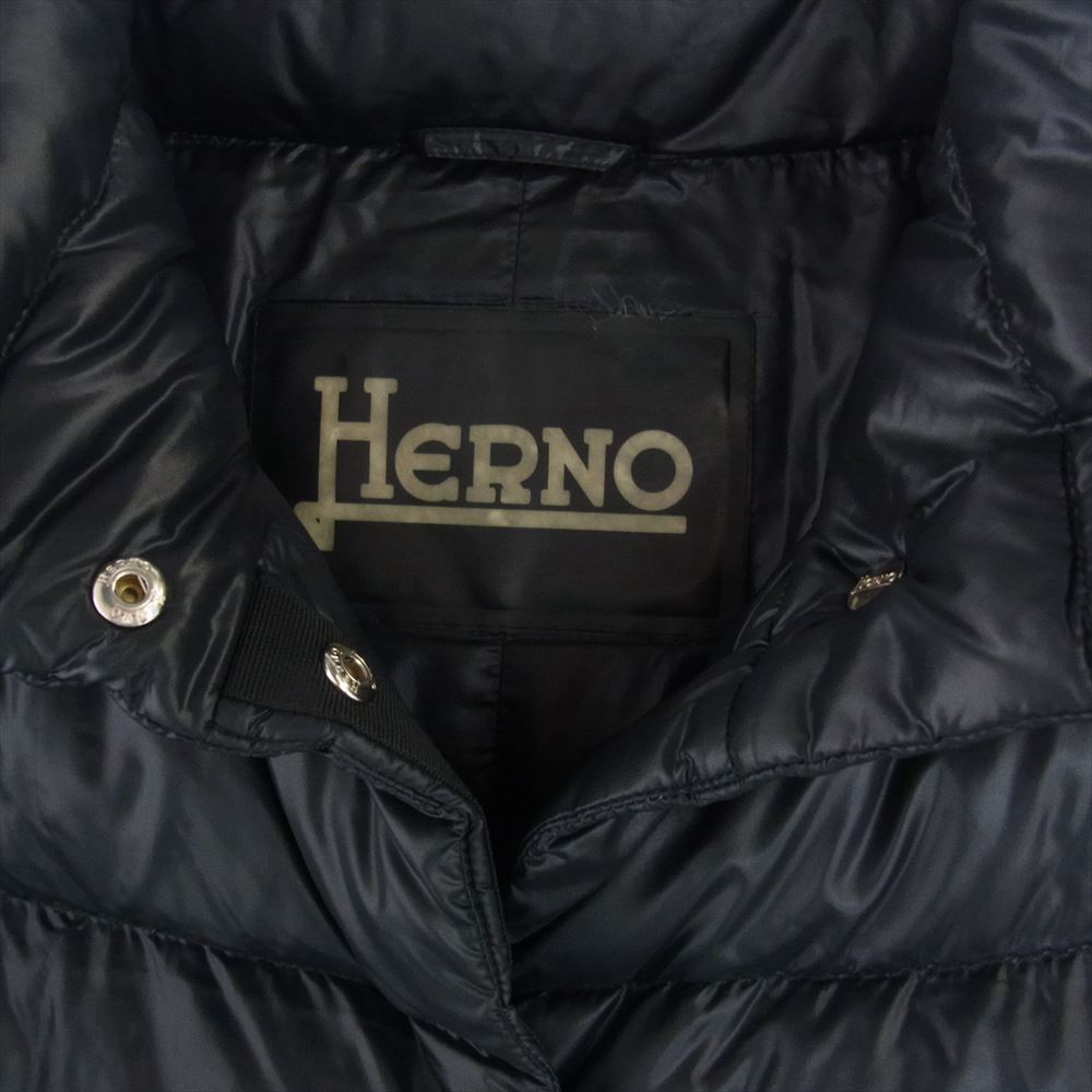 Herno ヘルノ PI0177D ICONICO DORA スタンドカラー ダウンジャケット ダウンコート ブラック系 40【中古】