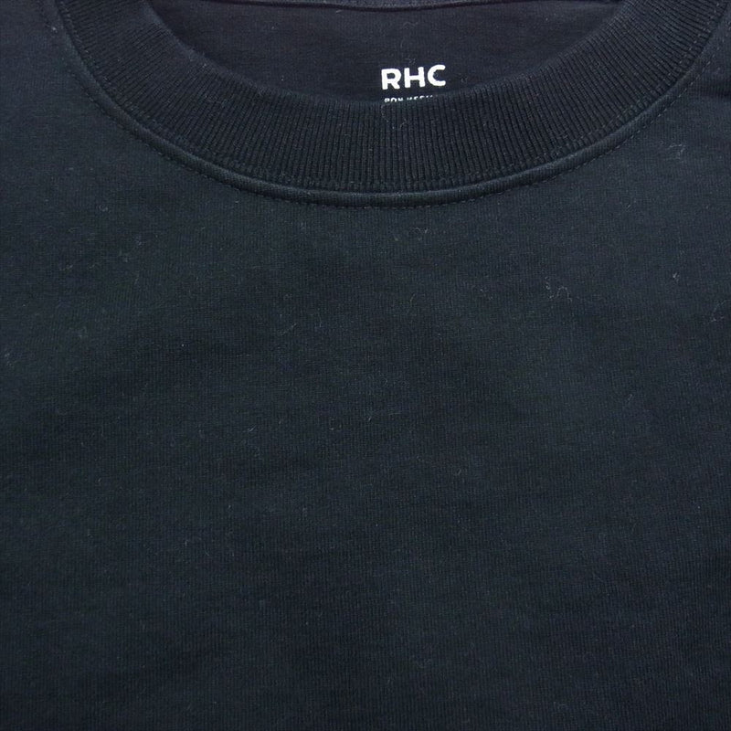 Ron Herman ロンハーマン 3120900164 RHC Wide Crew Neck Long Sleeve Tee ワイド クルー ネック 長袖 Tシャツ ブラック ブラック系 L【中古】