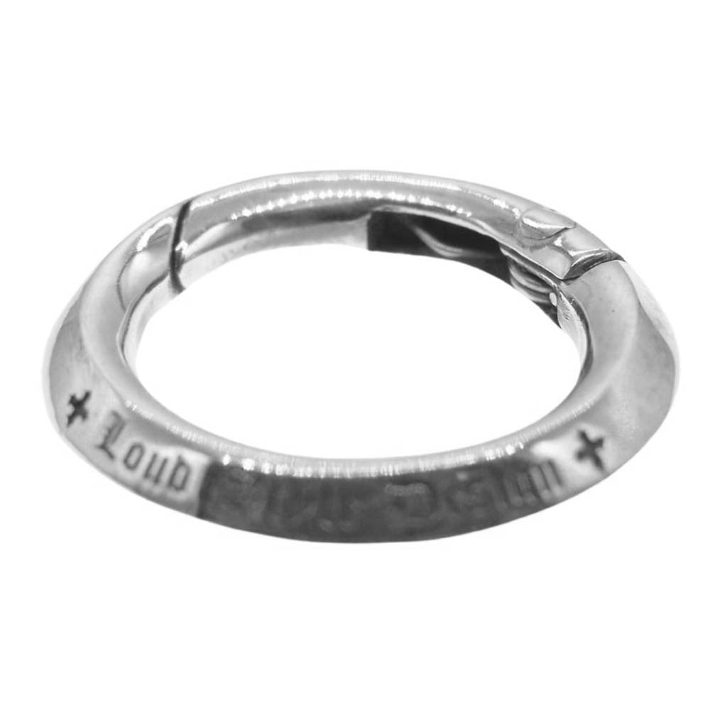ISAMUKATAYAMA BACKLASH イサムカタヤマバックラッシュ LSD-003-R x Loud Style Design ラウドスタイルデザイン LSD O-RING シルバー925 丸型カラビナ キーリング シルバー系【中古】