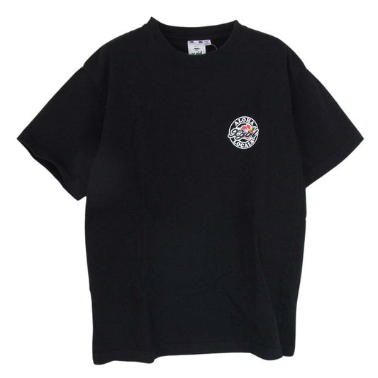X-girl エックスガール ALOHA LOCALS アロハ ロゴ プリント 半袖 Tシャツ ブラック系 L【中古】