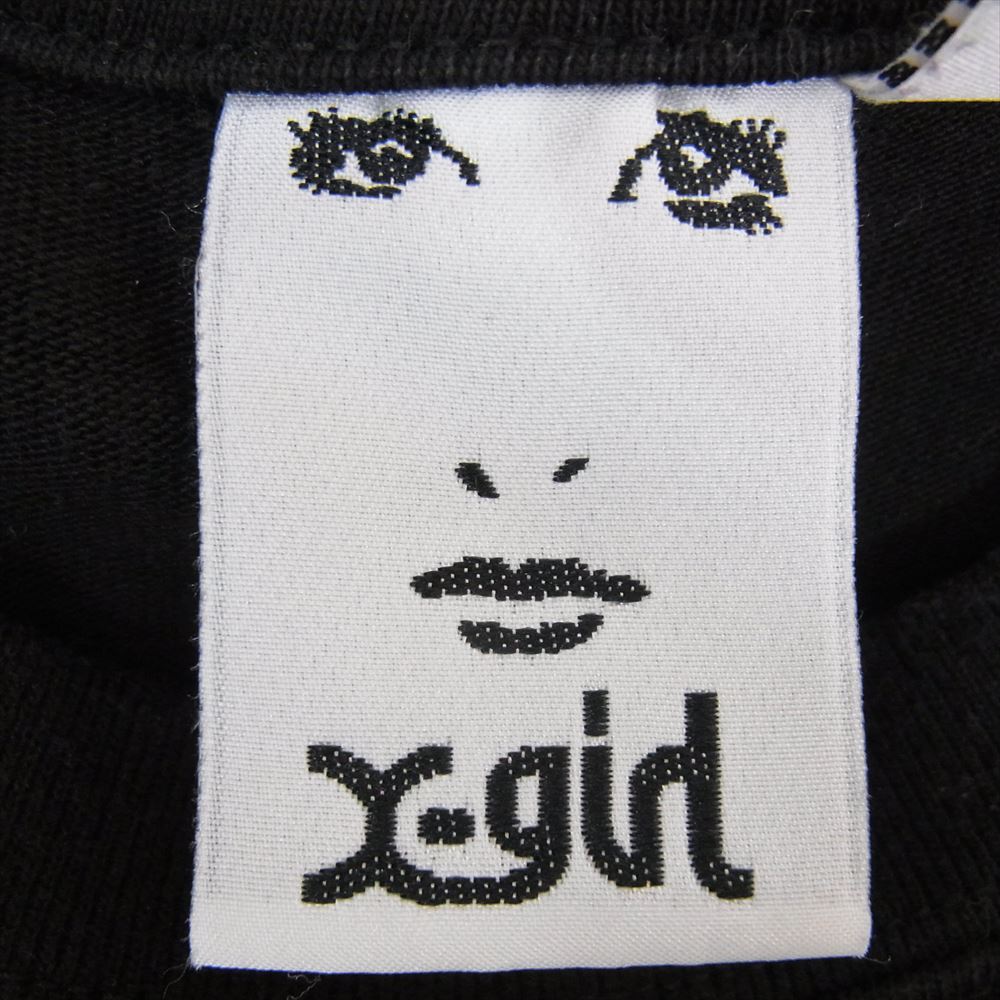 X-girl エックスガール ALOHA LOCALS アロハ ロゴ プリント 半袖 Tシャツ ブラック系 L【中古】