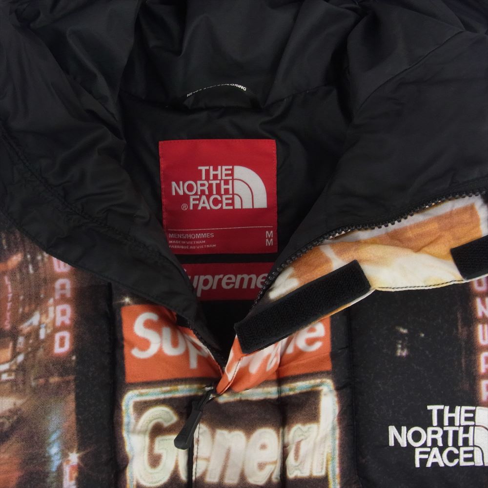 Supreme シュプリーム The North Face 800-Fill Half Zip Hooded Pullover ノースフェイス ハーフジップ フード プルオーバー ダウン ジャケット  マルチカラー系 M【中古】