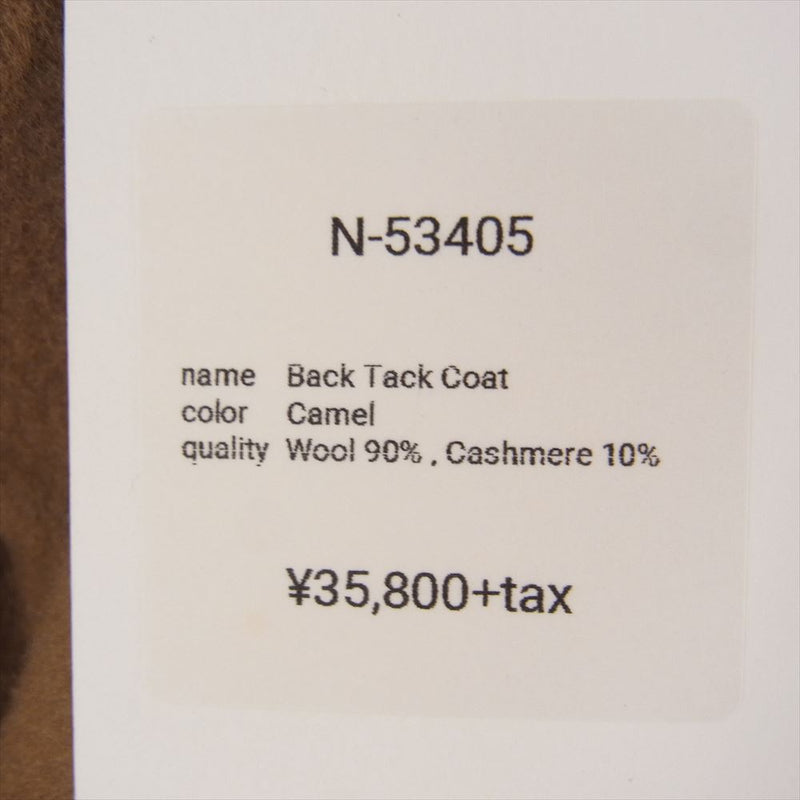 ナエ N-53405 Back Tack Coat バック タック ウール コート ライトブラウン系【中古】