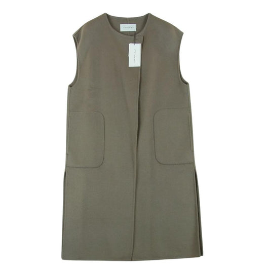 ナエ N-73408 Handmade Wool Gilet ハンドメイド ウール ジレ ベスト ロング コート ベージュ系 グレイッシュベージュ系 FREE【極上美品】【中古】