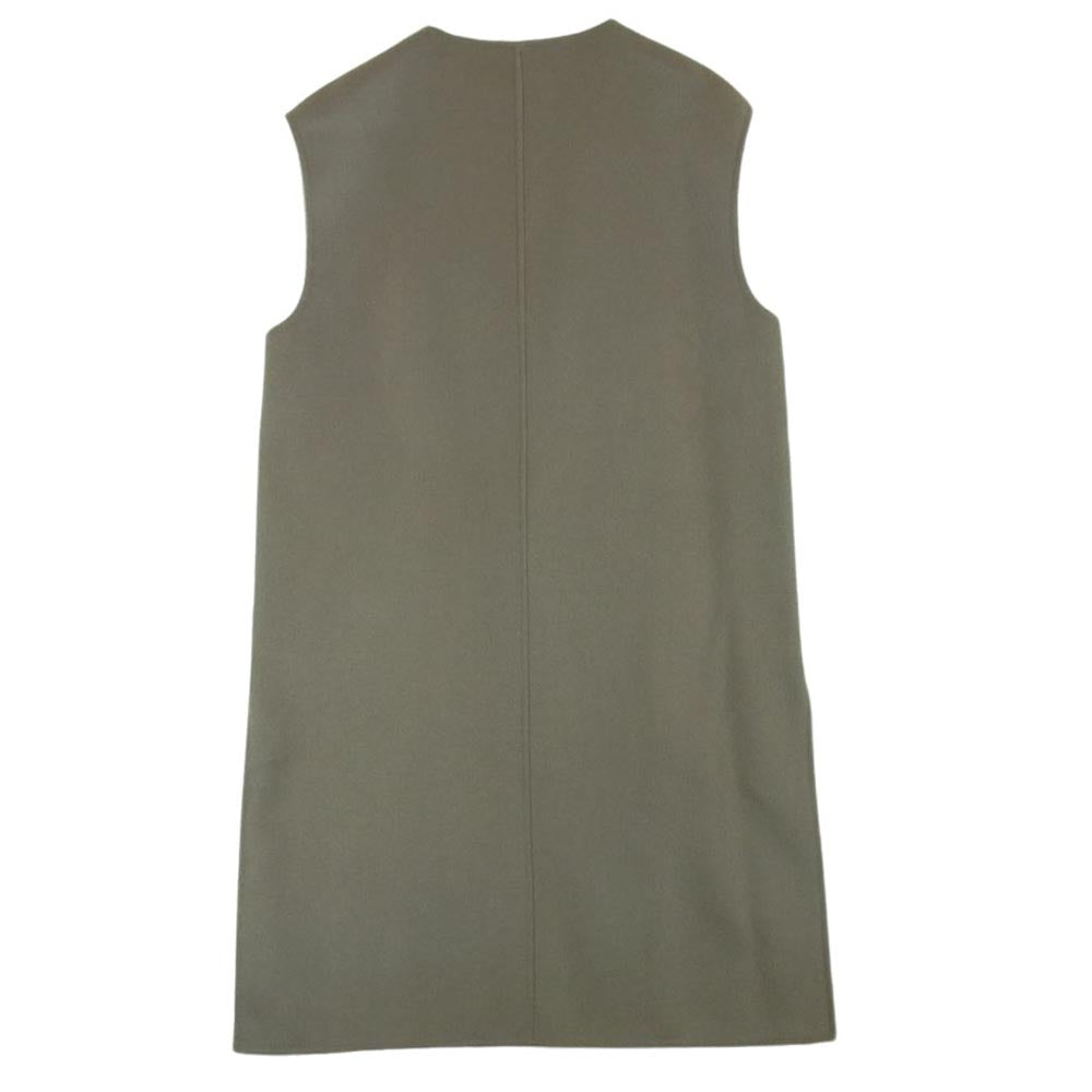 ナエ N-73408 Handmade Wool Gilet ハンドメイド ウール ジレ ベスト ロング コート ベージュ系 グレイッシュベージュ系 FREE【極上美品】【中古】