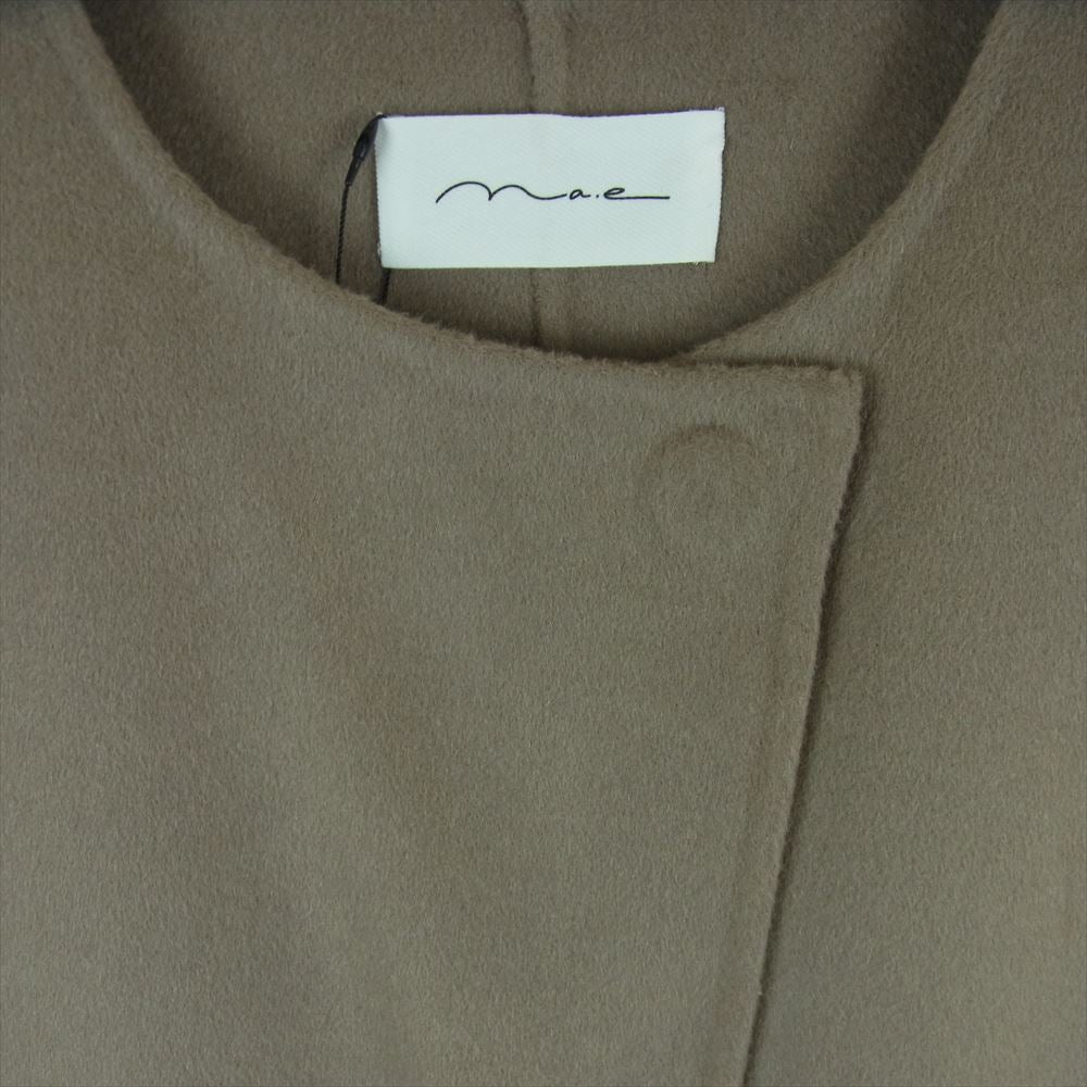 ナエ N-73408 Handmade Wool Gilet ハンドメイド ウール ジレ ベスト ロング コート ベージュ系 グレイッシュベージュ系 FREE【極上美品】【中古】