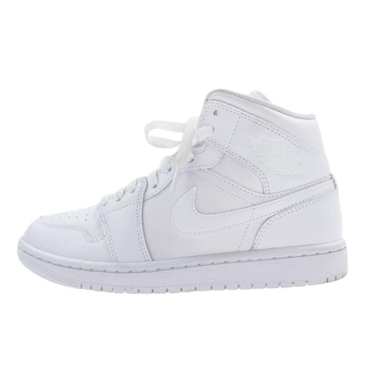 NIKE ナイキ DV0991-111 WMNS Air Jordan 1 Mid Triple White ウィメンズ エアジョーダン1 ミッド トリプルホワイト スニーカー ホワイト系 24cm【中古】