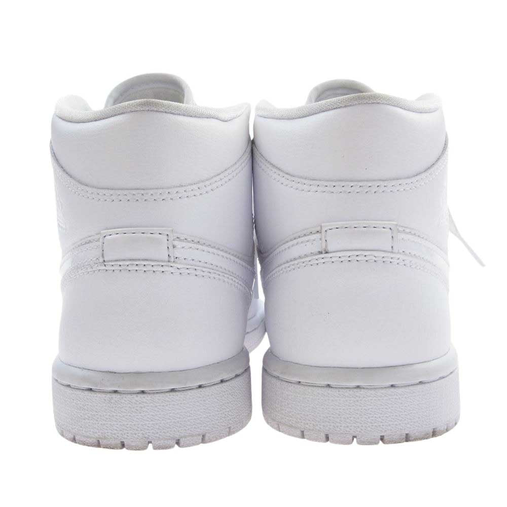 NIKE ナイキ DV0991-111 WMNS Air Jordan 1 Mid Triple White ウィメンズ エアジョーダン1 ミッド トリプルホワイト スニーカー ホワイト系 24cm【中古】