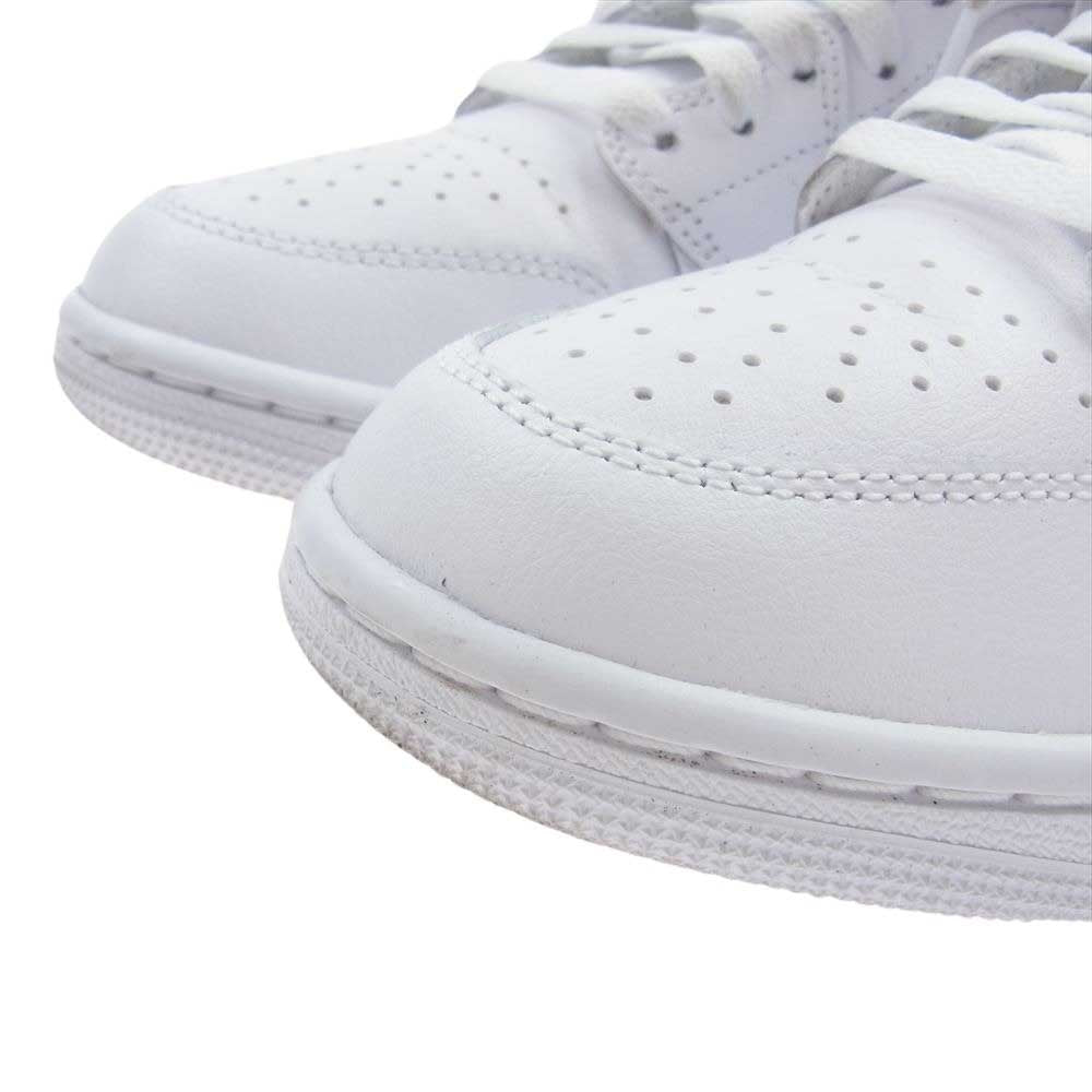 NIKE ナイキ DV0991-111 WMNS Air Jordan 1 Mid Triple White ウィメンズ エアジョーダン1 ミッド トリプルホワイト スニーカー ホワイト系 24cm【中古】