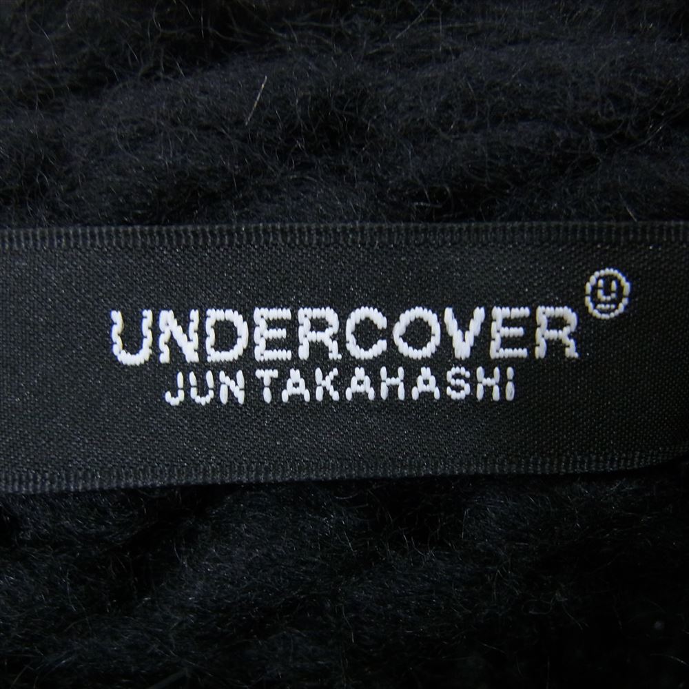 UNDERCOVER アンダーカバー UC2B1907 ウール モヘア モヘヤ 編地替 タートル テクスチャード セーター ニット ブラック系 1【中古】