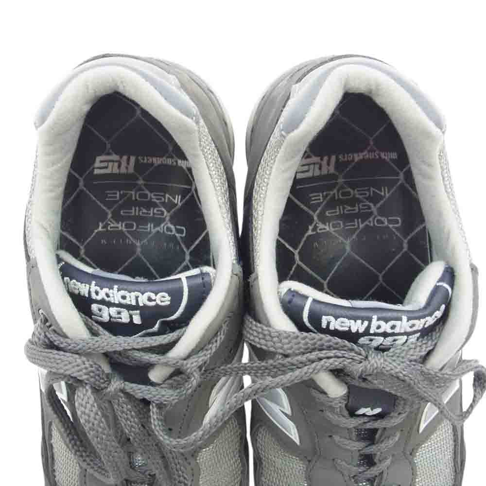 NEW BALANCE ニューバランス M991GNS 英国製 991 スエード ローカット スニーカー グレー系 27cm【中古】
