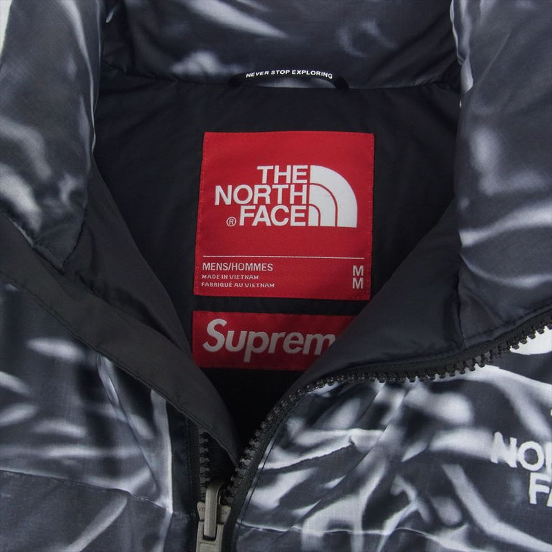 Supreme シュプリーム 23SS ND02300I  THE NORTH FACE ノースフェイス Trompe Loeil Printed Nuptse Jacket ヌプシ ダウン ジャケット ブラック系 M【中古】