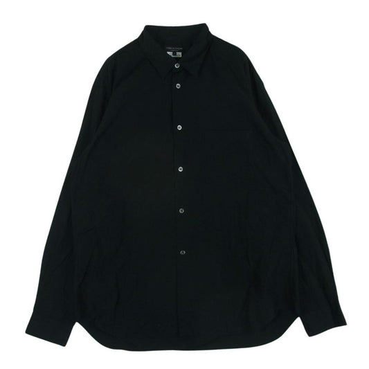 COMME des GARCONS HOMME PLUS コムデギャルソンオムプリュス AD2022 PZ-B003 BASIC SHIRT ベーシック ブロード 長袖 シャツ ブラック系 L【中古】