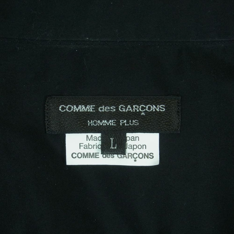 COMME des GARCONS HOMME PLUS コムデギャルソンオムプリュス AD2022 PZ-B003 BASIC SHIRT ベーシック ブロード 長袖 シャツ ブラック系 L【中古】