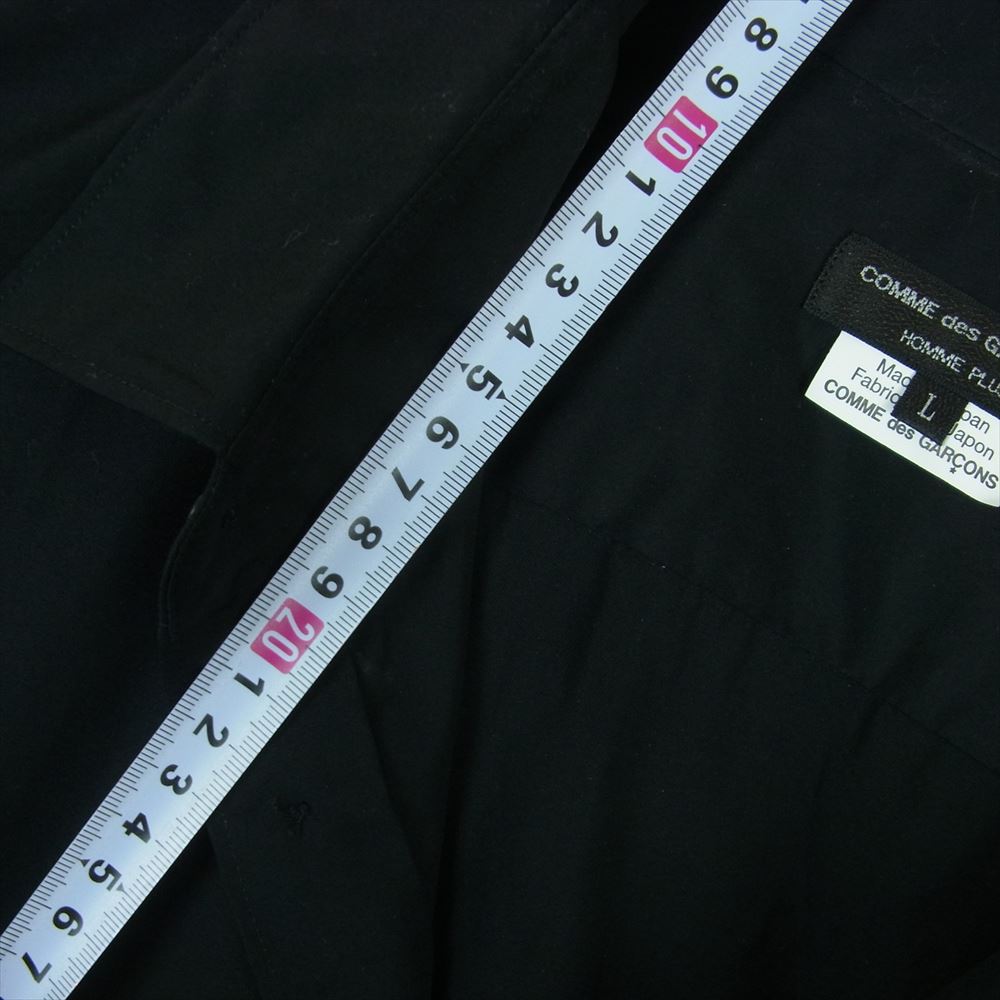 COMME des GARCONS HOMME PLUS コムデギャルソンオムプリュス AD2022 PZ-B003 BASIC SHIRT ベーシック ブロード 長袖 シャツ ブラック系 L【中古】