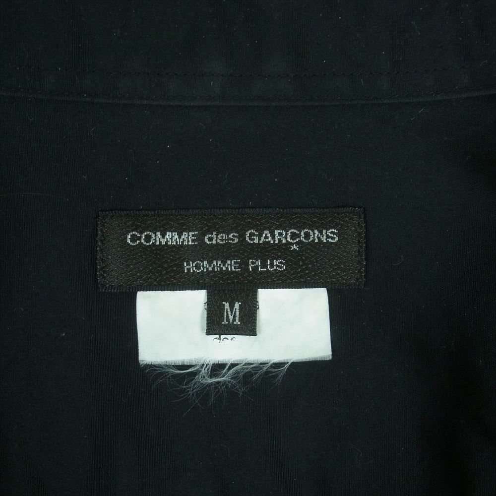 COMME des GARCONS HOMME PLUS コムデギャルソンオムプリュス PG-B026 メタル釦 ビッグメタルボタン 長袖 シャツ ブラック系 M【中古】