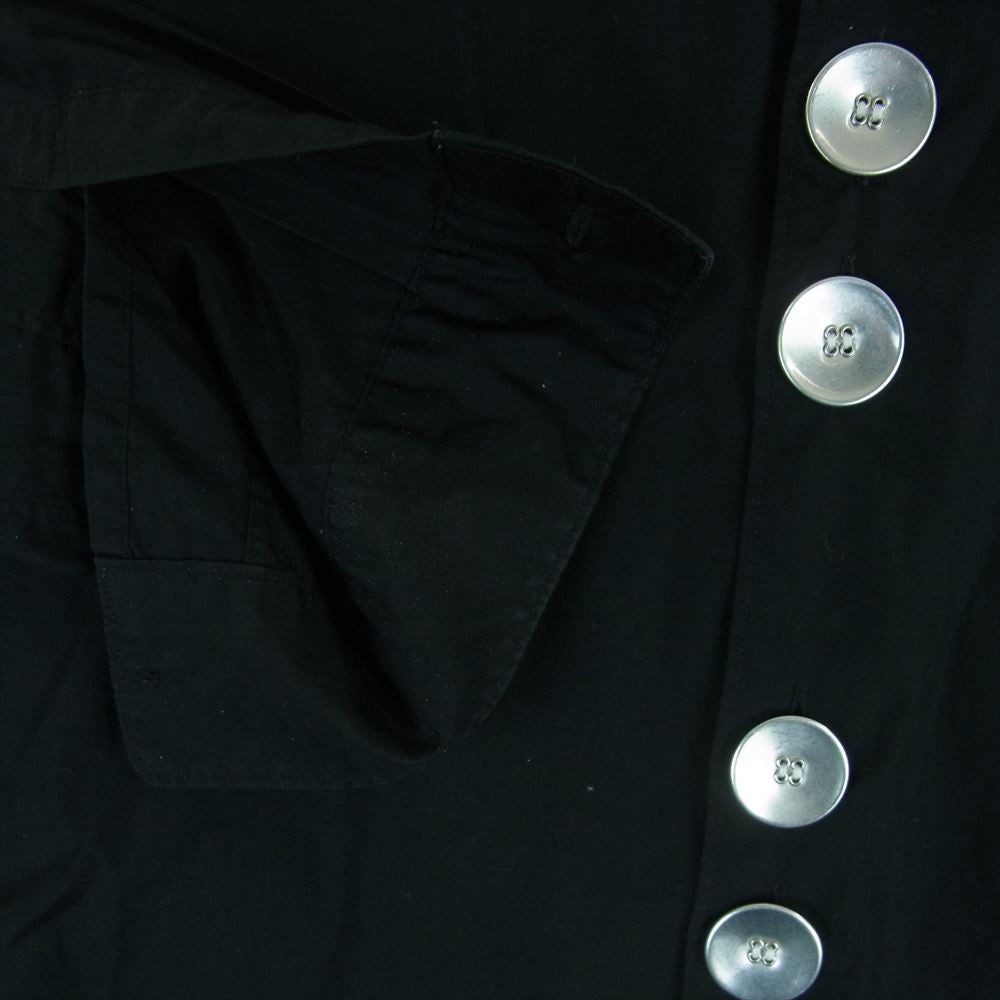 COMME des GARCONS HOMME PLUS コムデギャルソンオムプリュス PG-B026 メタル釦 ビッグメタルボタン 長袖 シャツ ブラック系 M【中古】