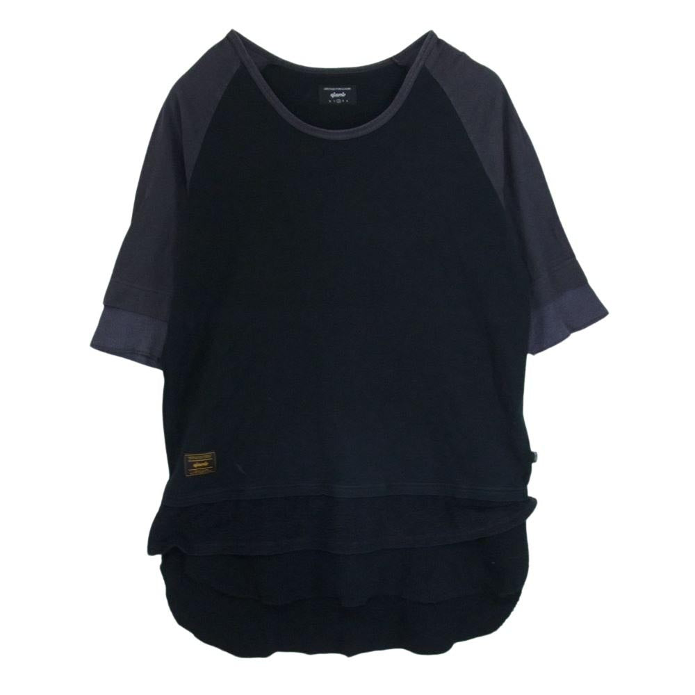 glamb グラム GB17SP CS02 Tri layered CS トライレイヤード カットソー サーマル ５分丈 ラグランスリーブ Tシャツ ブラック系 2【中古】