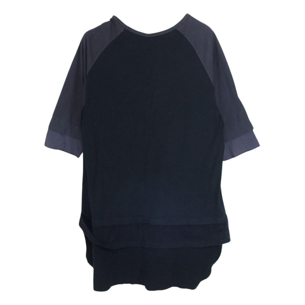 glamb グラム GB17SP CS02 Tri layered CS トライレイヤード カットソー サーマル ５分丈 ラグランスリーブ Tシャツ ブラック系 2【中古】