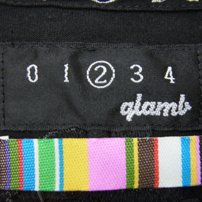 glamb グラム パイルスケルトン ボーン 骨 半袖Tシャツ ブラック系 2【中古】