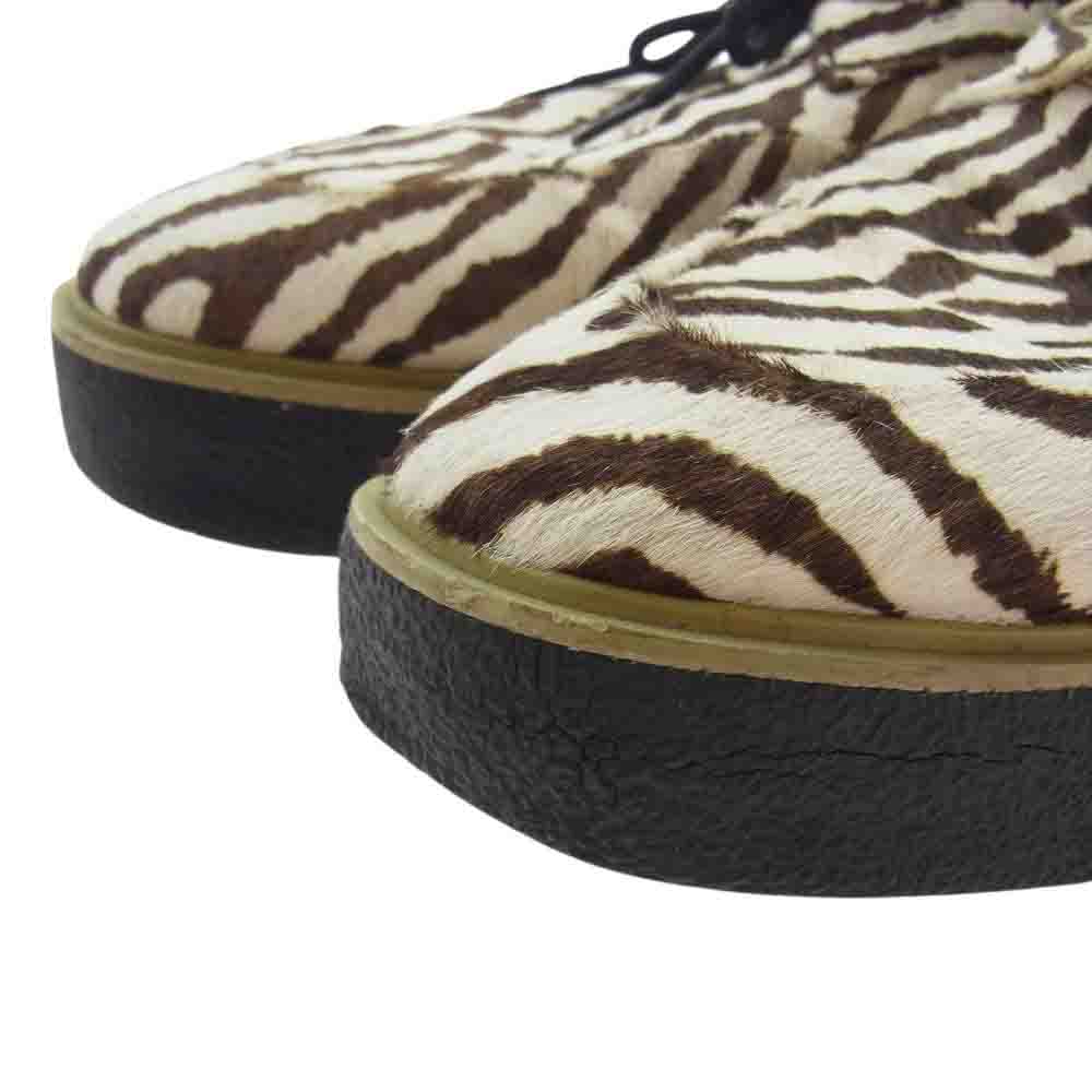 HYSTERIC GLAMOUR ヒステリックグラマー CREPE SOLES DERBY ゼブラ柄 ハラコレザー ラバーソール ダービーシューズ マルチカラー系 28cm【中古】
