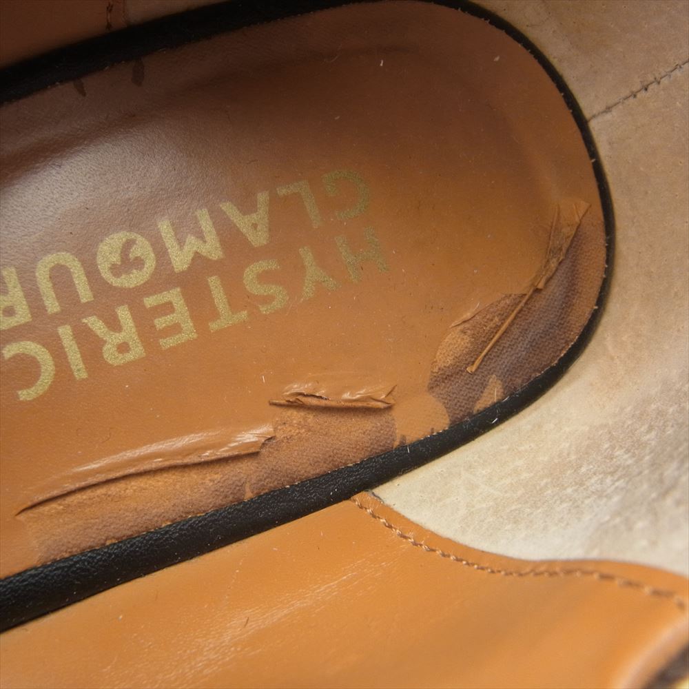 HYSTERIC GLAMOUR ヒステリックグラマー CREPE SOLES DERBY ゼブラ柄 ハラコレザー ラバーソール ダービーシューズ マルチカラー系 28cm【中古】