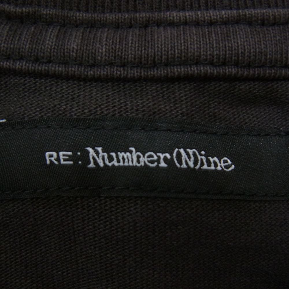 NUMBER(N)INE ナンバーナイン NMBsc537 RE: Number (N)ine リナンバーナイン EMBLEM CLASH PIGMENT BIO TEE エンブレム エンブレム クラッシュ加工 Tシャツ ブラック系 3【中古】