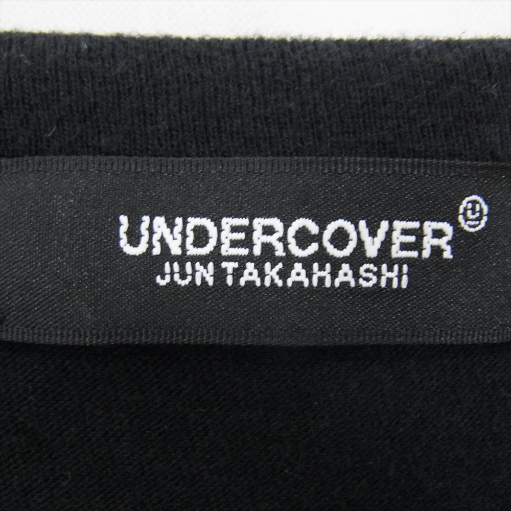 UNDERCOVER アンダーカバー UCW4810 Bootleg Trush ランダム ピッチ ボーダー 刺繍 カットソー ロンT 長袖 Tシャツ ブラック系 2【中古】