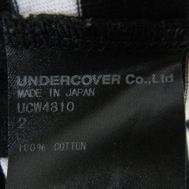 UNDERCOVER アンダーカバー UCW4810 Bootleg Trush ランダム ピッチ ボーダー 刺繍 カットソー ロンT 長袖 Tシャツ ブラック系 2【中古】