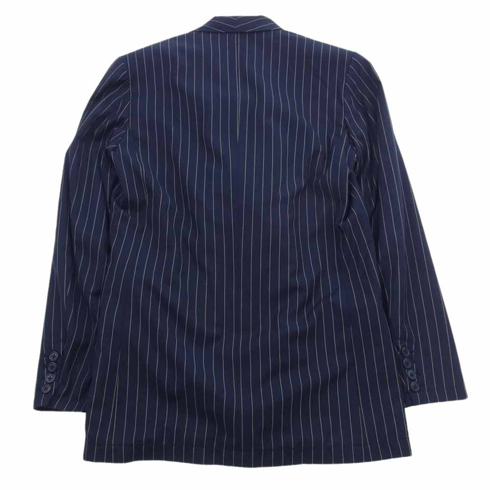 glamb グラム GB0118 JKT10 ストライプ ポリエステル 本切羽３ピース スーツ ネイビー系【中古】