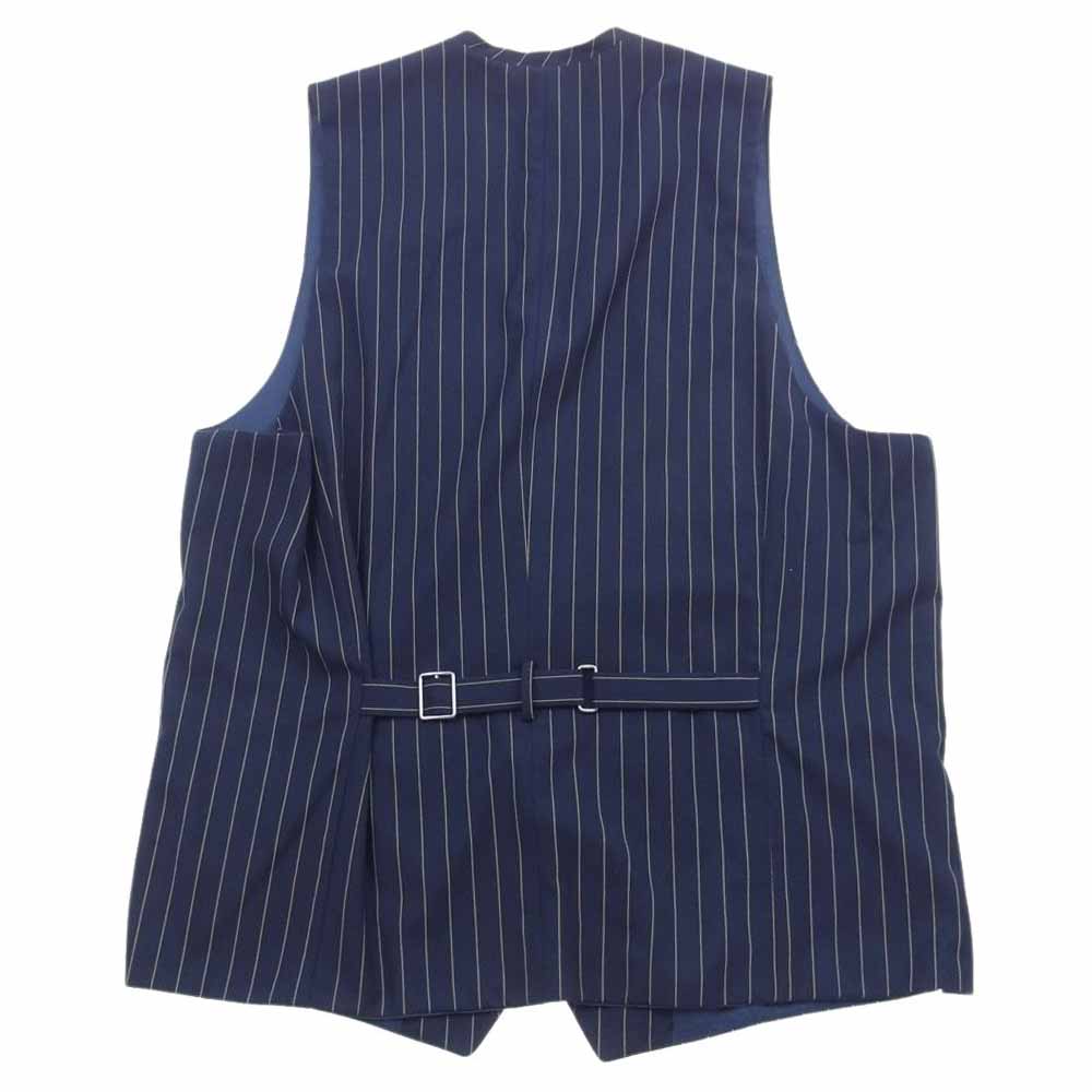 glamb グラム GB0118 JKT10 ストライプ ポリエステル 本切羽３ピース スーツ ネイビー系【中古】