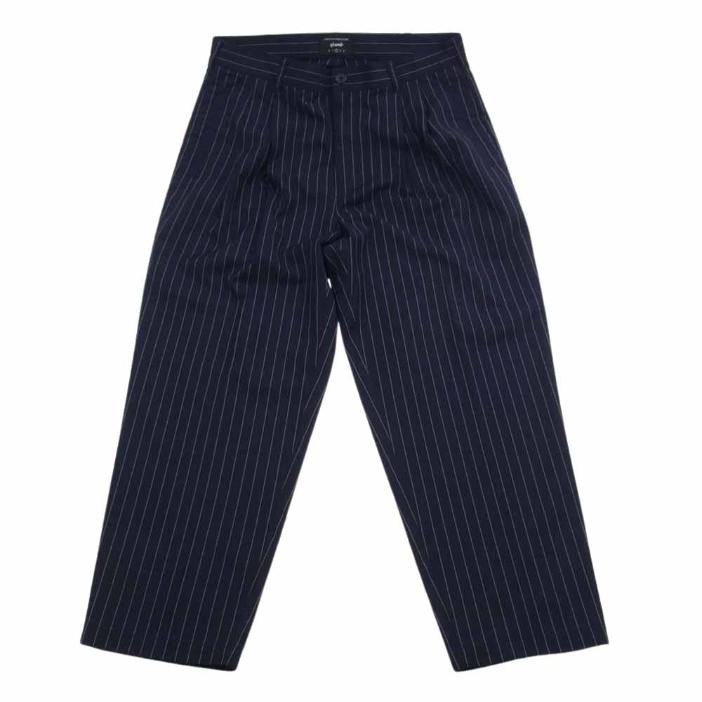 glamb グラム GB0118 JKT10 ストライプ ポリエステル 本切羽３ピース スーツ ネイビー系【中古】