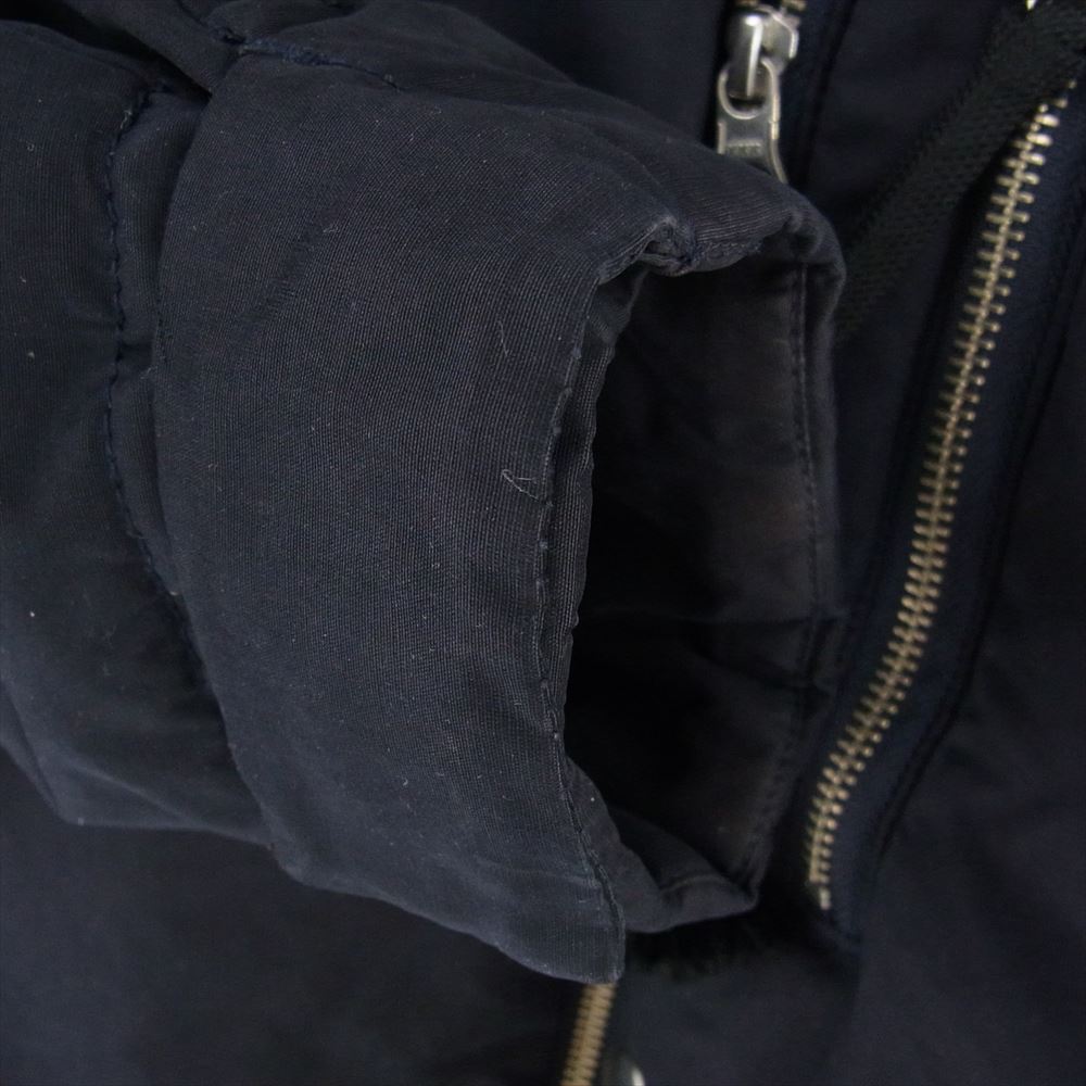NUMBER(N)INE ナンバーナイン INSULATION ZIPU UP BLOUSON EMBLEM 裏地音符総柄 インサレーション 中綿 エンブレム ブルゾン ジャケット ネイビー系 3【中古】