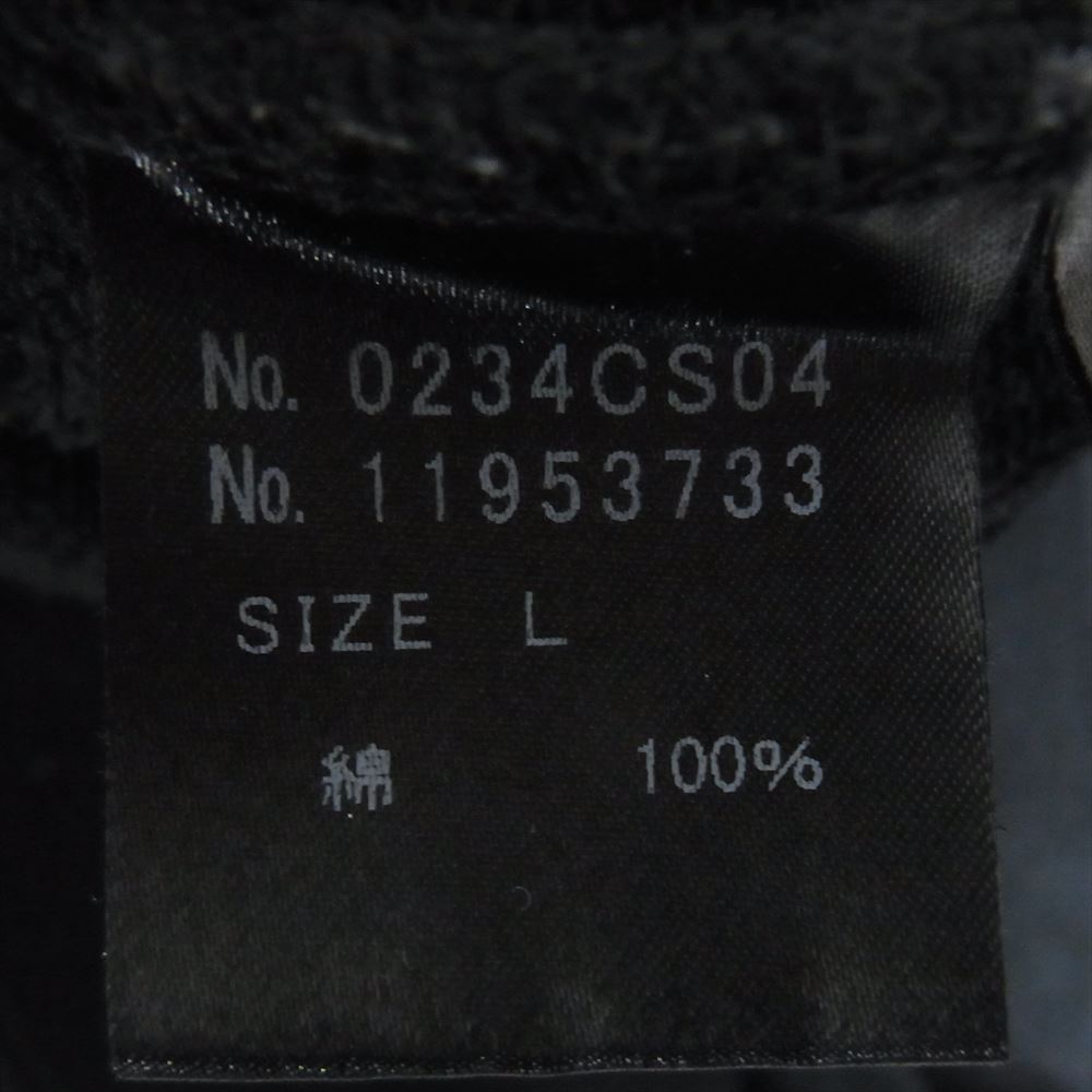 HYSTERIC GLAMOUR ヒステリックグラマー 0234CS04 MIHARA YASUHIRO ミハラヤスヒロ ガールプリント ダメージ加工 スウェット トレーナー ブラック系 L【中古】