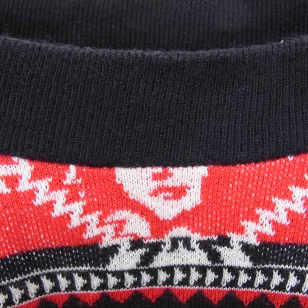 HYSTERIC GLAMOUR ヒステリックグラマー 19AW 02193CL02 GIRLS BORDER ガールズ ボーダー 総柄 カットソー 長袖 Tシャツ ロングスリーブ ロンT  ネイビー系 M【中古】