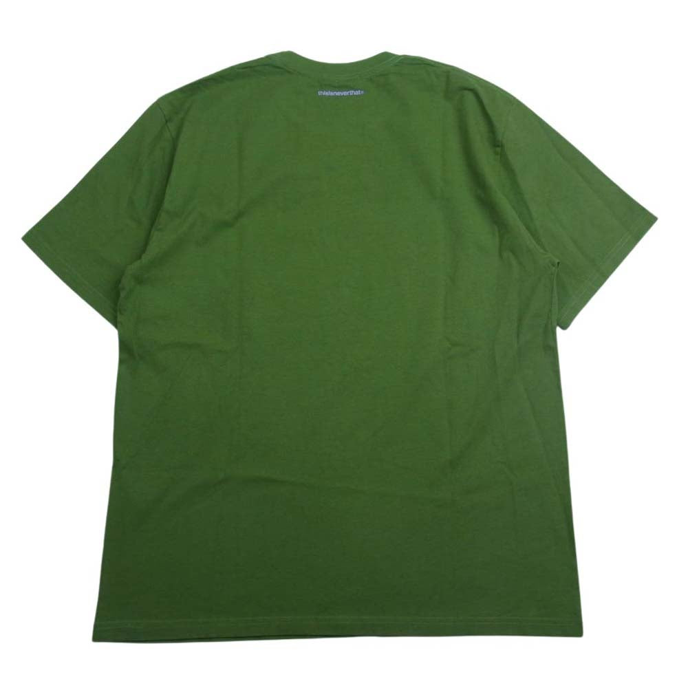 ディスイズネバーザット TN230TTSST01 T-LOGO TEE 半袖 ロゴ プリント Tシャツ グリーン系 L【中古】