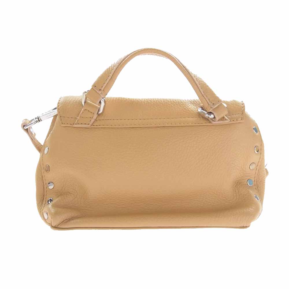 ZANELLATO ザネラート Postina Baby ポスティーナ ベイビー 2way レザー ショルダー バッグ ベージュ系【中古】