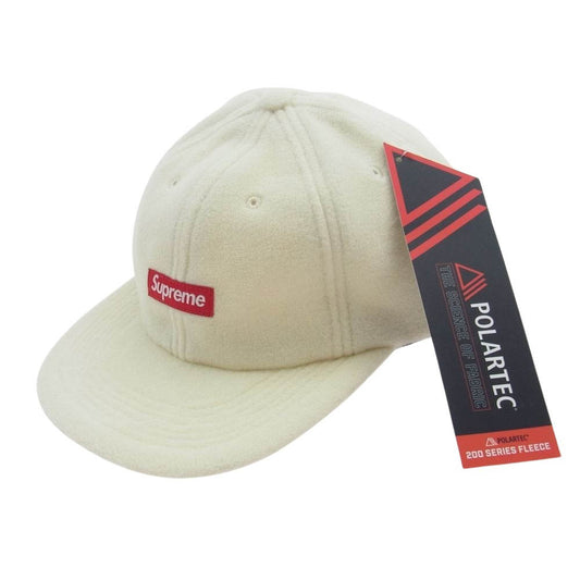 Supreme シュプリーム 23AW polartec small box 6-panel ポーラテック スモール ボックス ロゴ キャップ オフホワイト系【極上美品】【中古】