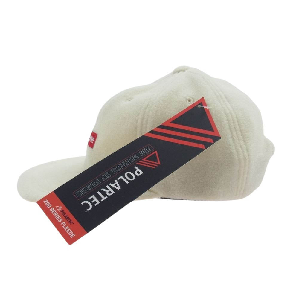Supreme シュプリーム 23AW polartec small box 6-panel ポーラテック スモール ボックス ロゴ キャップ オフホワイト系【極上美品】【中古】